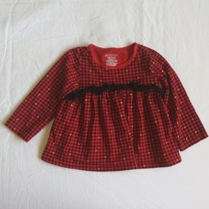 first impressions holiday plaid long sleeve swing top 12 months baby baby girl